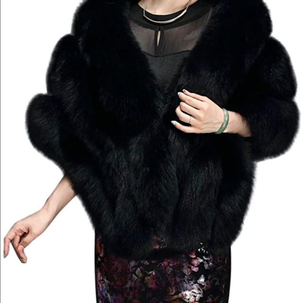 Faux Shawl Coat Cape